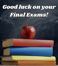 Final Exams will be held at ICS on Wednesday and Thursday of this week.