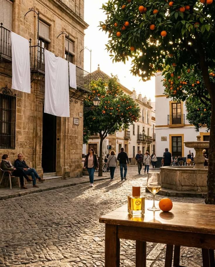 Orange-tree courtyard in Seville