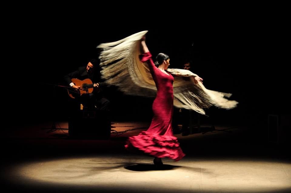 Flamenco dancer on stage