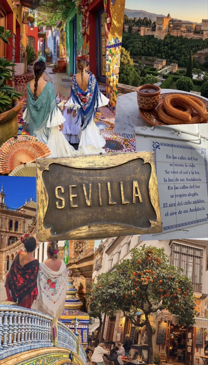 Seville collage — Feria and city life