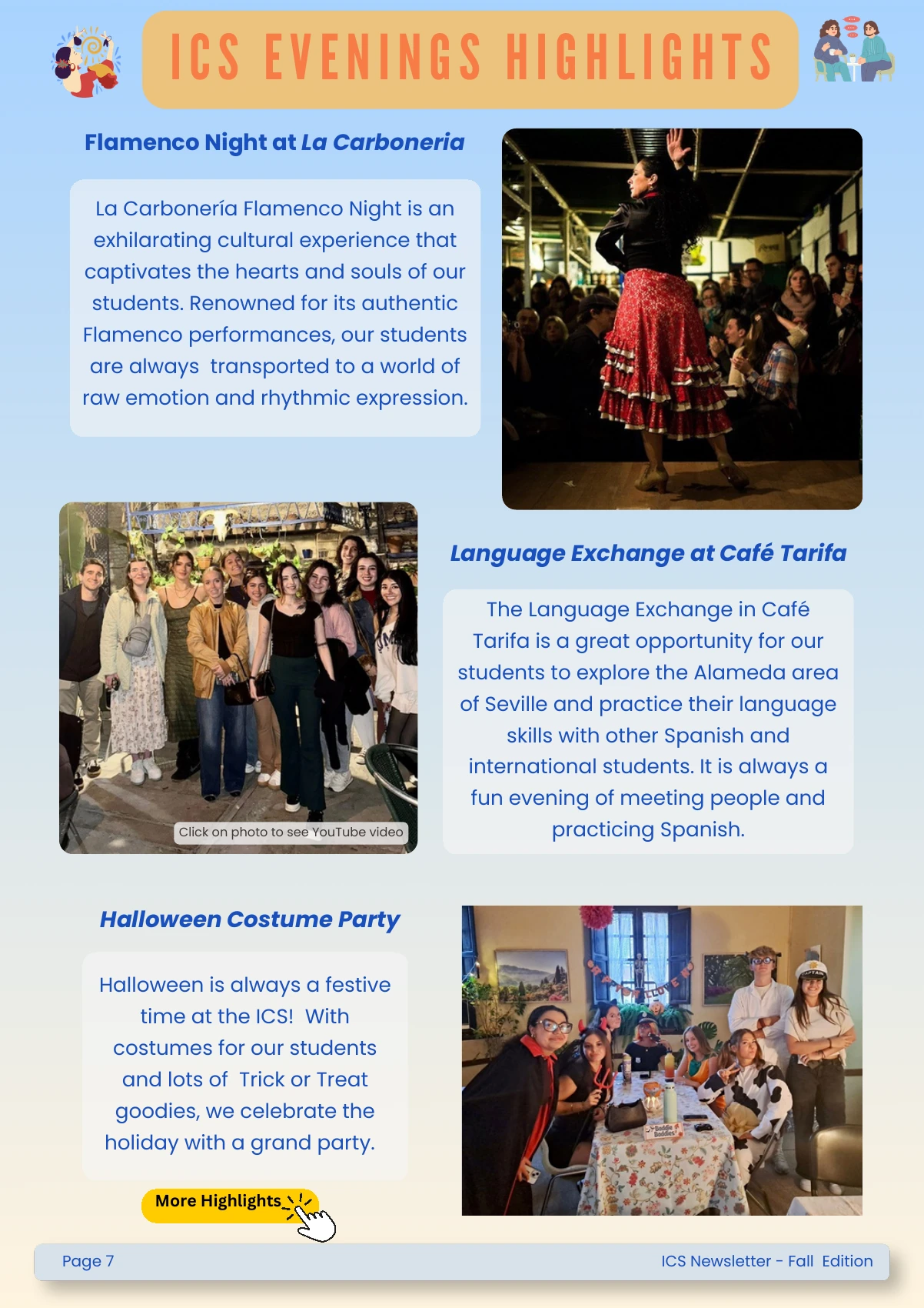 The Porvenir Times, Fall 2026: ICS evenings highlights. Full text available in Text view.